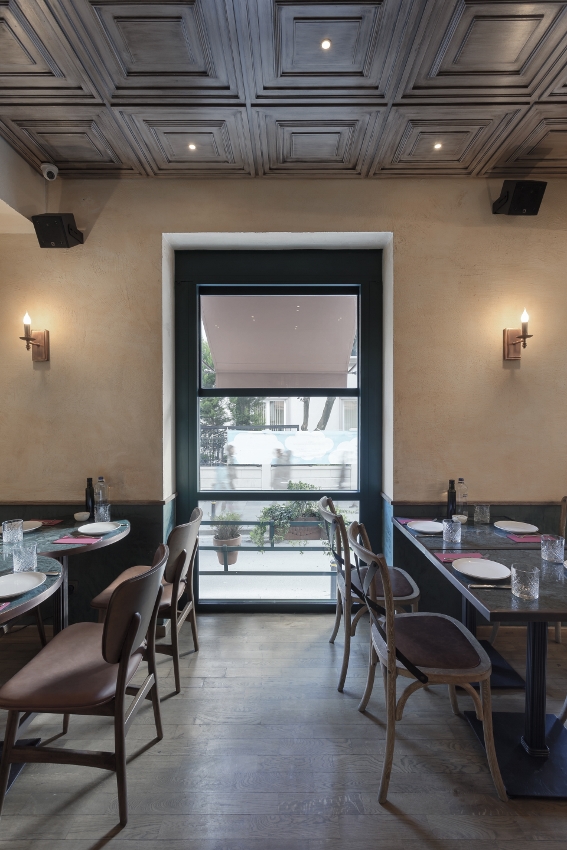 aks mimarlık ve inşaat milano gourmet restaurant alanı