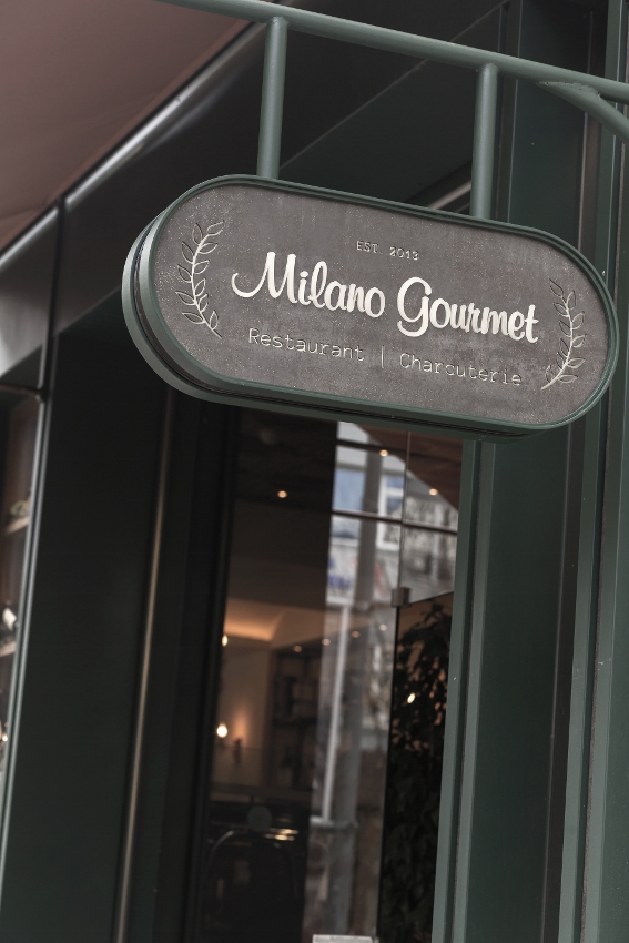 aks mimarlık ve inşaat milano gourmet tabela